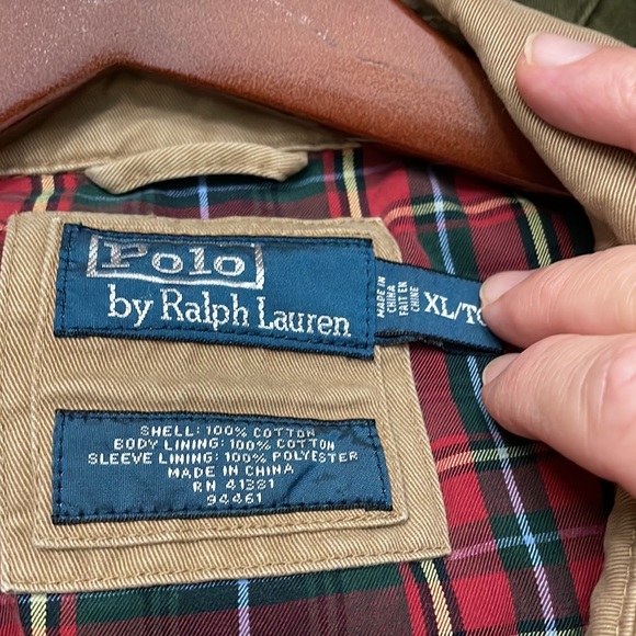 Polo vintage bi swing jacket tan in 100 % cotton with red plaid lining. - Picture 4 of 5